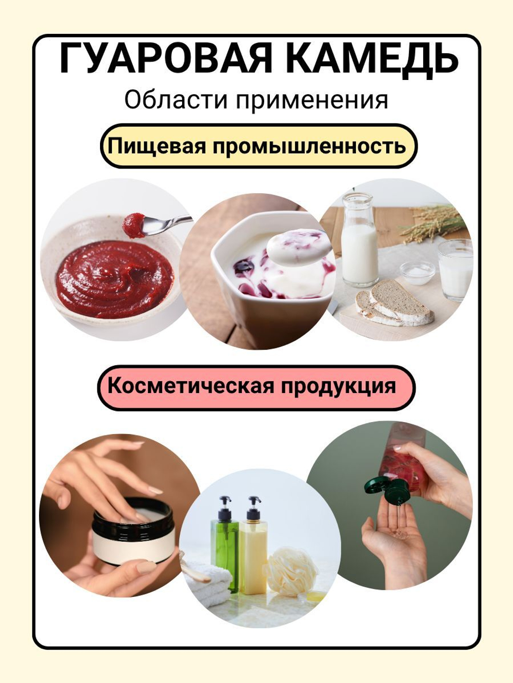 Гуаровая камедь 500 г загуститель Е412 МилоБио