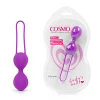 Фиолетовые вагинальные шарики на силиконовом шнурке Bior Toys Cosmo CSM-23135