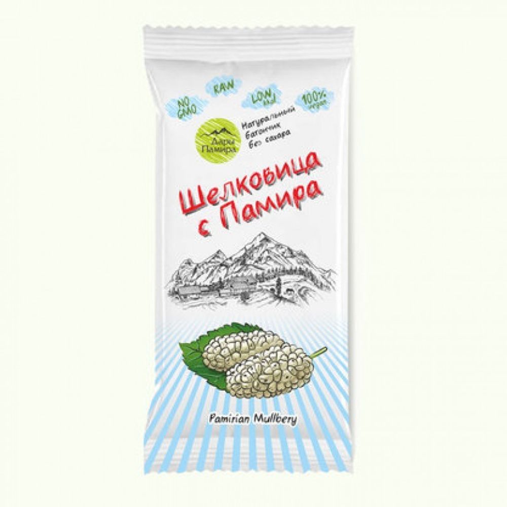 Фруктовый батончик Дары Памира Шелковица с Памира без сахара 20 г