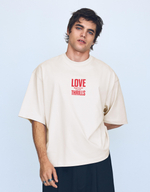 Мужская футболка boxy fit с коротким рукавом и принтом, арт. 3127/071 - BERSHKA