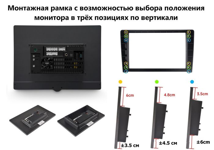 Магнитола в рамку 9/10 с кнопками и крутилкой - Farcar BM904 на Android 13, Быстрая, монитор 13" QLED+2K, CarPlay, 4G SIM-слот