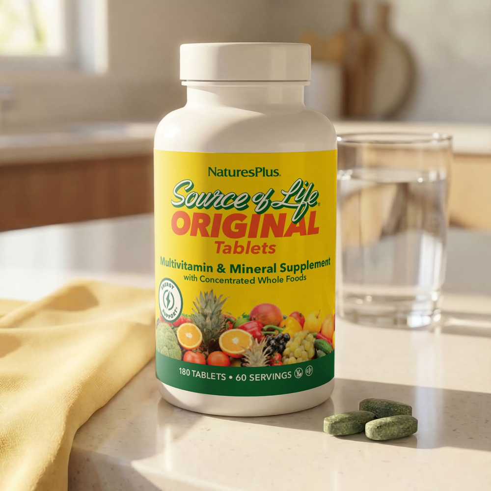 NaturesPlus, Source of Life®, оригинальные таблетки, добавка с мультивитаминами и минералами, 180 таблеток