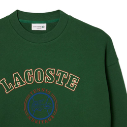 Куртка теннисная Lacoste Heritage Embroidery Fleece - pine green