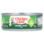 Chicken of the Sea, Небольшие кусочки тунца в воде, на 25% меньше натрия, 142 г (5 унций)