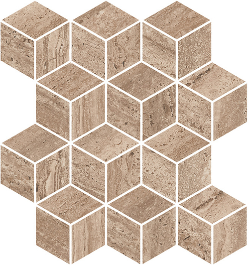 Мозаика/керамогранит KERAMA MARAZZI ПРО ТРАВЕРТИН коричневый светлый матовый обрезной 34,5x37 / 9 мм. / KMD2MSM018BR