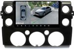 Магнитола для Toyota FJ Cruiser 2005-2022 (рамка черная) - FarCar BX3246M-360 монитор 9.5" 2K QLED на Android 13, Быстрая, CarPlay, 4G SIM-слот, 4 камеры в комплекте