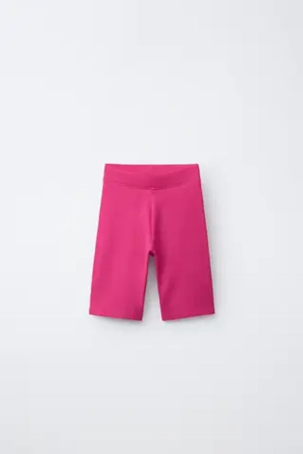 ZARA ОДНОТОННЫЕ ВЕЛОСИПЕДКИ, ЦВЕТ ФУКСИИ