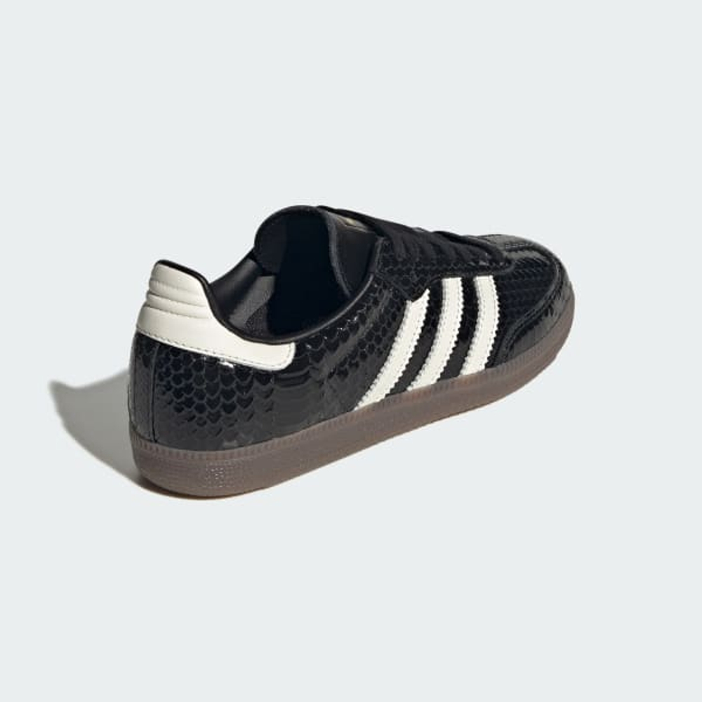 ADIDAS Кроссовки Samba с змеиным принтом, черный/белый