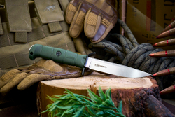 Тактический нож Combat AUS-8 StoneWash Olive
