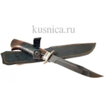 Нож Штрафбат, кованная сталь Y10, рукоять венге, кожа