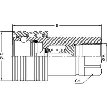 БРС ISO A BSP 1/4 - D1/4 Розетка VSAA