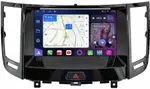 Магнитола для Infiniti FX35, FX37, FX50, FX30D S51 2011-2013, QX70 2013-2019 (AUX-подключение, рамка тип 1 черный глянец) - FarCar S500-TS10 монитор 9.5" QLED на Android 14, Быстрая, CarPlay, 4G SIM-слот