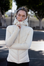 КОМБИНИРОВАННЫЙ ПУХОВИК С КАПЮШОНОМ — ZARA
