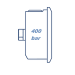 Манометр глицериновый D63 G1/4" - 400 Bar - осевое подключение, фланцевый VERSO