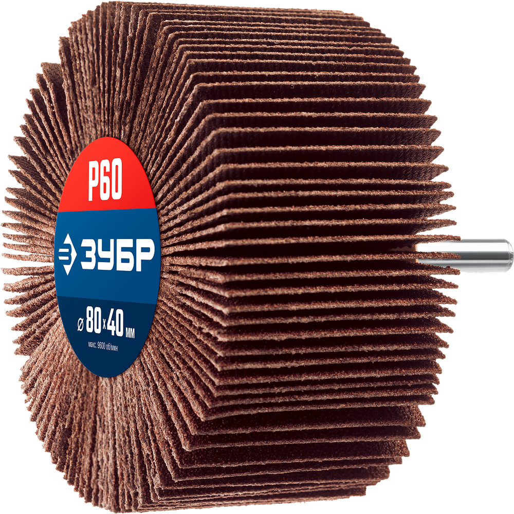 36604-060 Круг шлифовальный веерный лепестковый, P60, 80x40мм