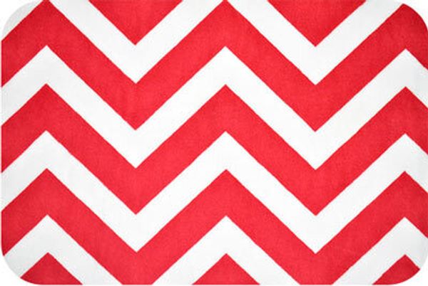 Плюш (ткань) Peppy Chevrons & Zigzags Cuddle, 440±5 г/м², 48х48 см, CP-2900-3 RED/SNOW