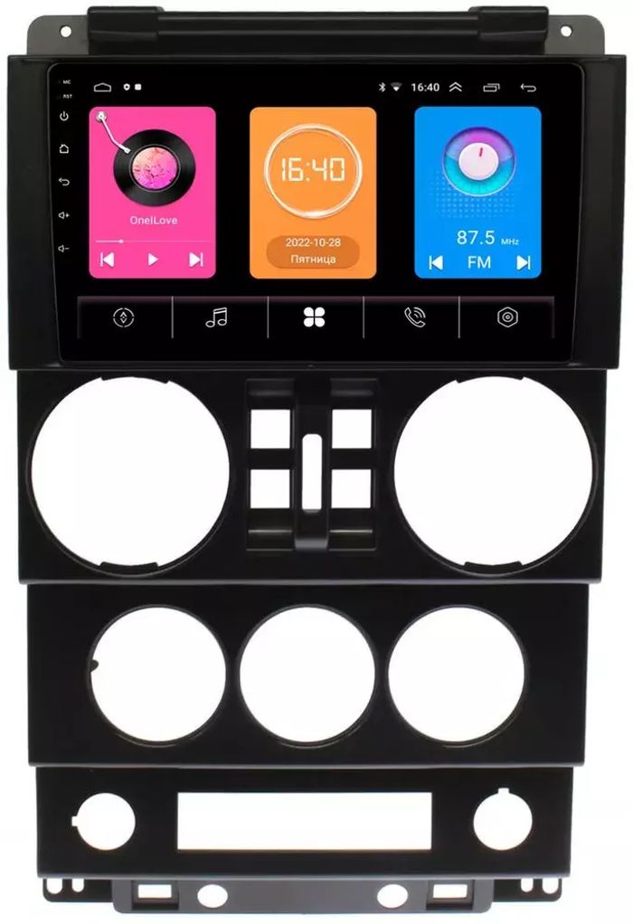 Магнитола для Jeep Wrangler 3 2006-2010 (4 двери) - GT9-023 на Android 10