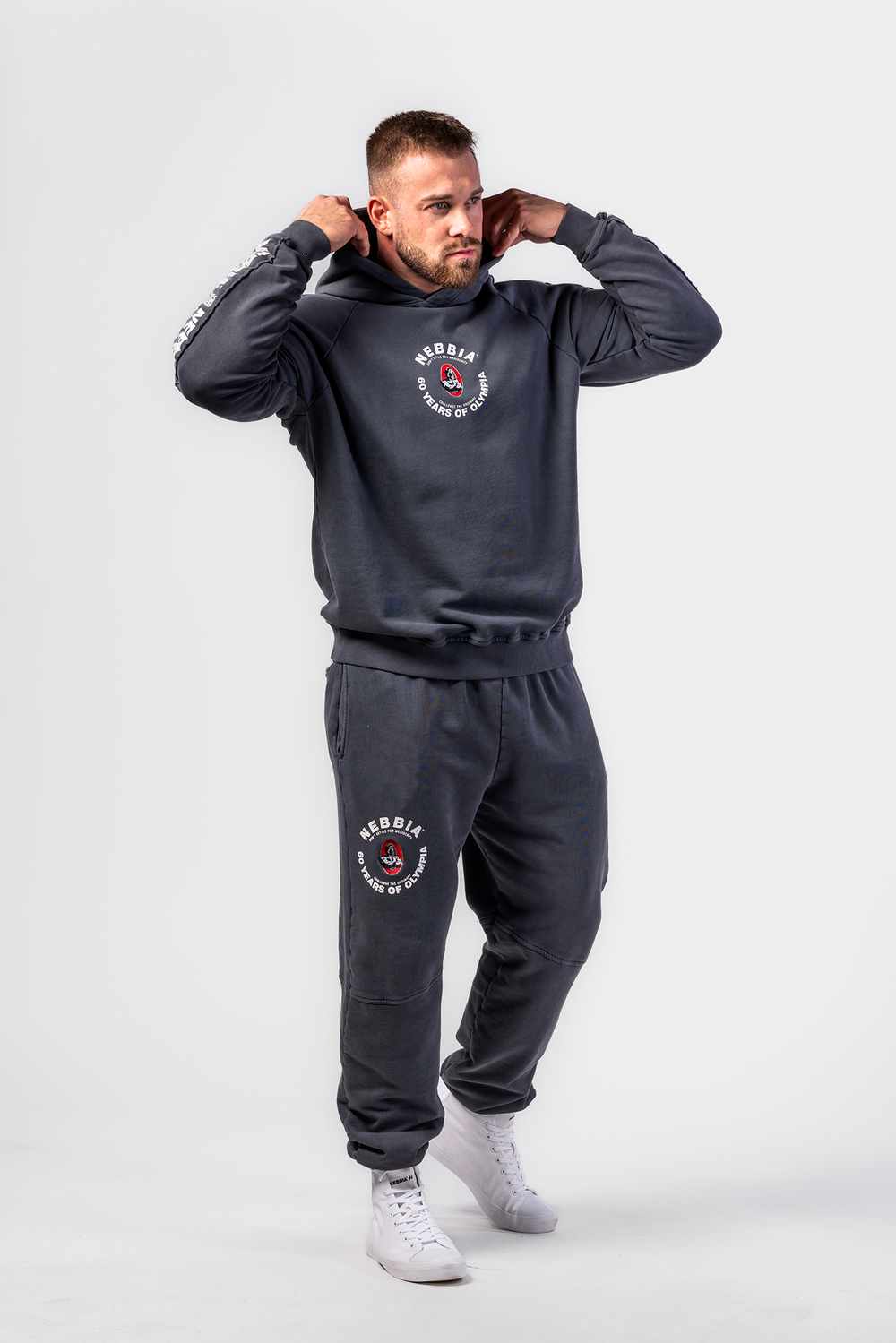Толстовка Washed Hoodie HERITAGE 793 Темно Серая