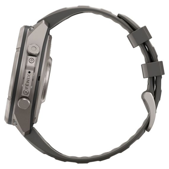 Часы Garmin Fenix 9 Pro 47 мм Solar Titanium Pebble Gray / Silver Gray (010-04338-06)
