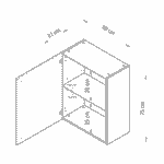 Модуль кухонный навесной, 60х31х75, Кнок , кухонный гарнитур, белый, IKEA, KNOXHULT КНОКСХУЛЬТ