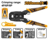 Клещи для обжима витой пары 200мм SUPER INGCO HMPC1468P