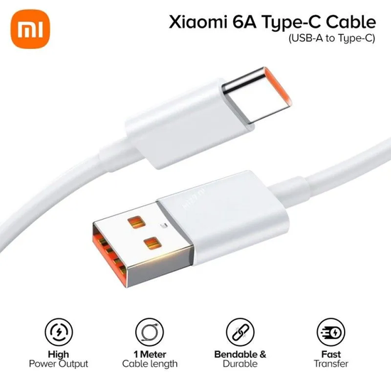 Кабель Xiaomi Smart For 6A Type-C Fast Charging Data Cable 6A-120W