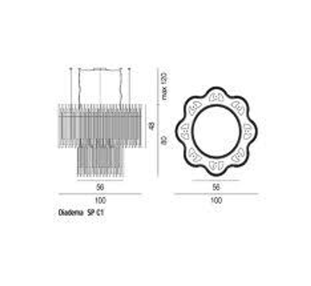 Светильник подвесной Vistosi Diadema SP 01