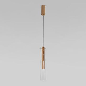 Подвесной светодиодный светильник со стеклянным плафоном 12W 4000К 50253/1 LED латунь Swan Eurosvet