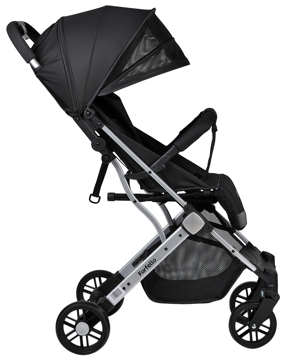 Коляска детская прогулочная Farfello Comfy Go (Dark grey/colorful (черная) CG-18)