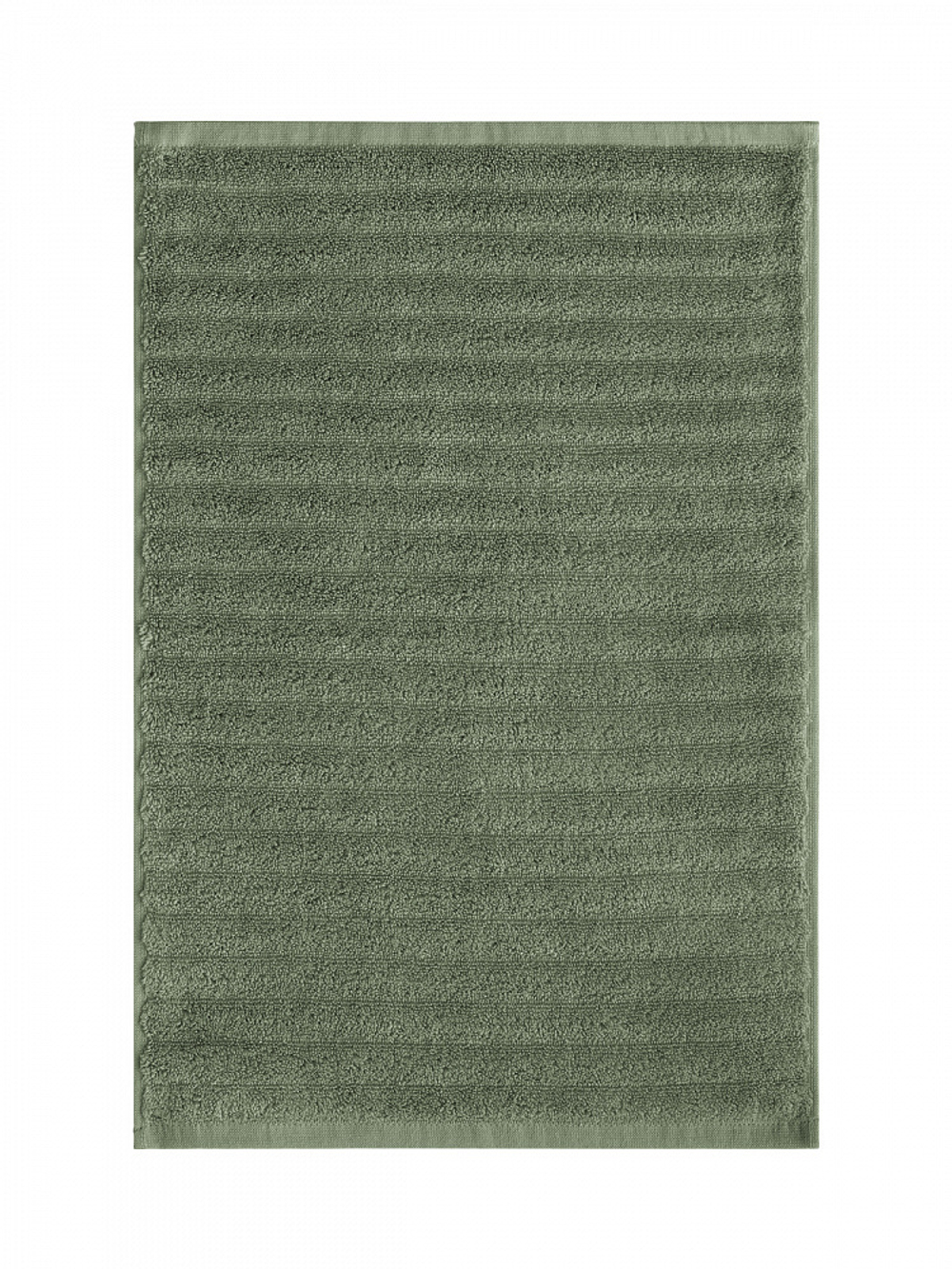 Полотенце махровое DeNASTIA Узкая Волна 500gsm 40x60 100% хлопок, зеленый