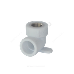Угольник PP-R комбинированный белый Дн 20х1/2" ВР с креплением PRO VALFEX 10120020-PRO
