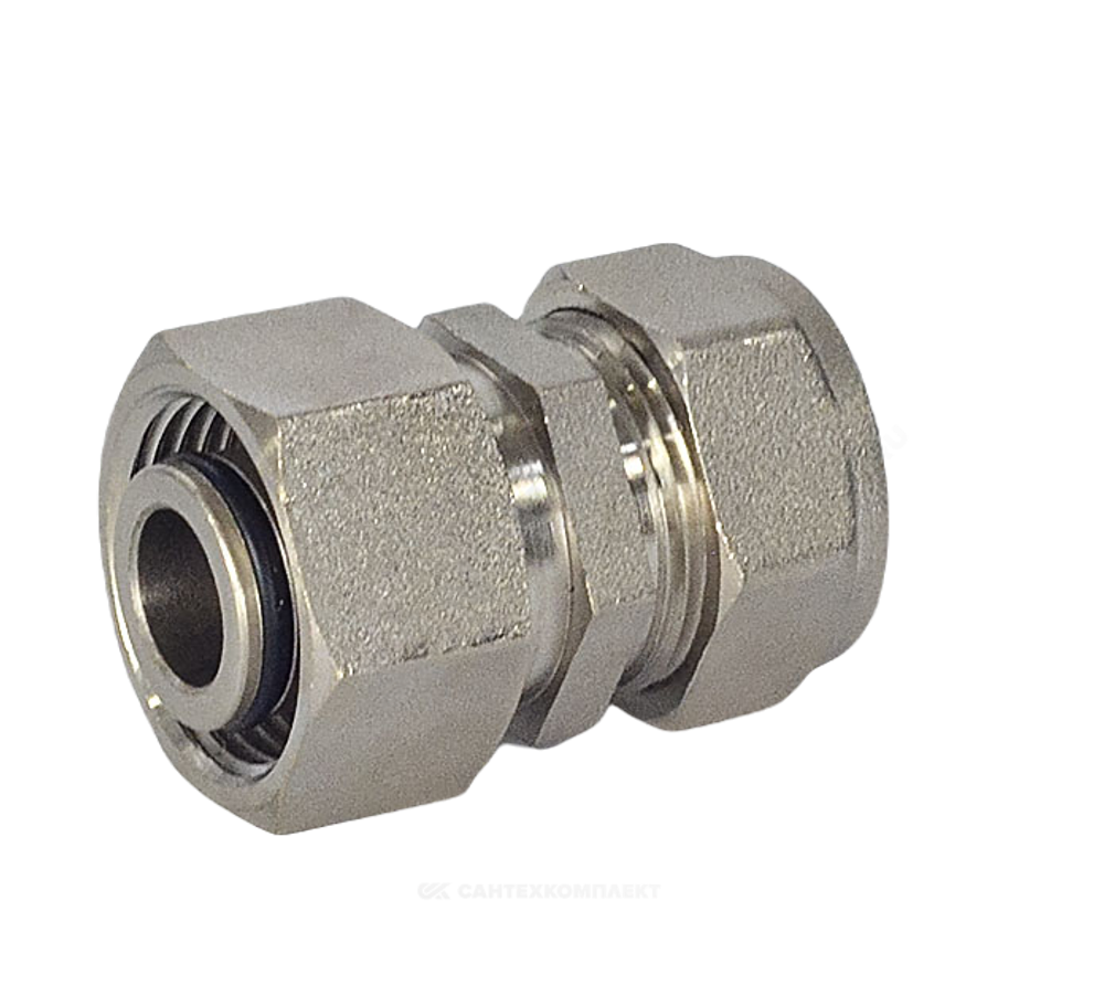Муфта латунь никель 15Aх3/4" ЕК обжим/ВР STAHLMANN SSFL1503/4BEFE