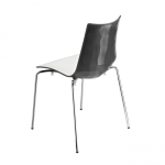 Стул пластиковый Scab Design Zebra Bicolore 4 legs, хром, белый, антрацит