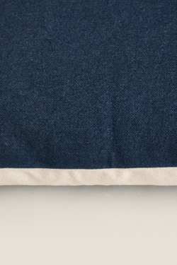 ZARA HOME ОДНОТОННЫЙ ХЛОПКОВЫЙ ЧЕХОЛ ДЛЯ ДЕКОРАТИВНОЙ ПОДУШКИ, СИНИЙ
