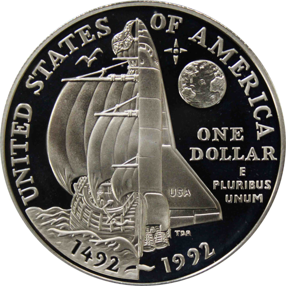 1 доллар США 1992 год P (Колумб)