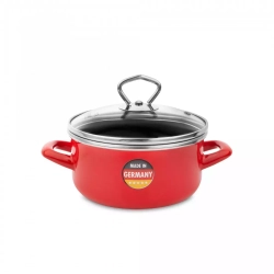 Кастрюля с крышкой 1.4л Kochstar Primus lava red