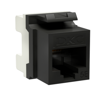 Модуль Keystone RJ45 CAT5E неэкранированный, 180 градусов, черный (форм-фактор A10)