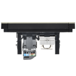 FORTE&PIANO Розетка двойная RJ11+RJ45 кат.5E FP835M металл серый сланец IEK