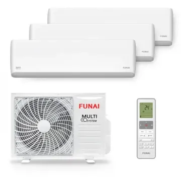 Мультисплит система на 3 комнаты Funai RAMI-SM25HP.D04/S x 2 + RAMI-SM35HP.D04/S / RAMI-3OR70HP.D06/U LP