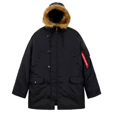 Парка Alpha Industries N-3B Logo Oxford Parka Black (Черная)