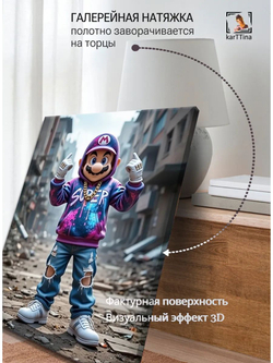 Картина "Соник из гетто", на стену 50х70см 1шт.