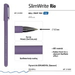 Ручка шариковая 0.5 мм, синяя "SlimWrite. Rio", 3 цвета корп. (Bruno Visconti)
