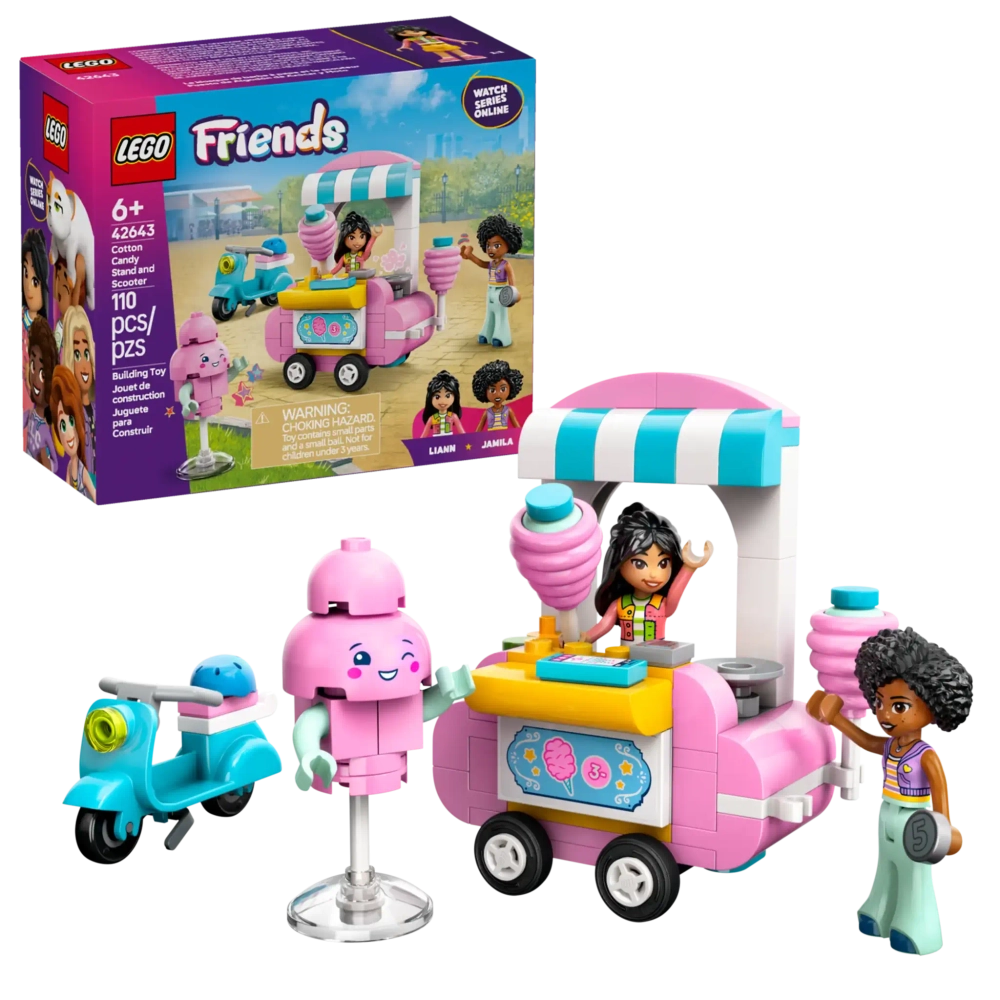 Конструктор LEGO Friends 42643 Подставка для сладкой ваты и скутер