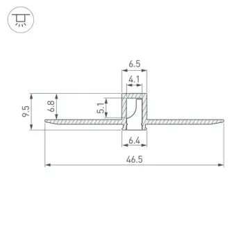 Профиль 2м 052377 серебристый LINIA7-FANTOM-2000 ANOD Arlight