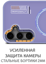 Дизайнерский чехол из мягкого пластика для SAMSUNG S24 FE с MagSafe и усиленной защитой камеры
