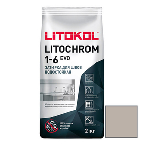 Затирка цементная Litokol Litochrom 1-6 Evo LE.120 жемчужно-серая 2 кг