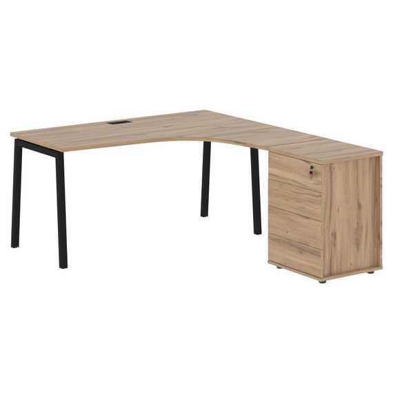 Стол эргономичный с тумбой ELCET 1518(R)  1560х1880х750 EDIS