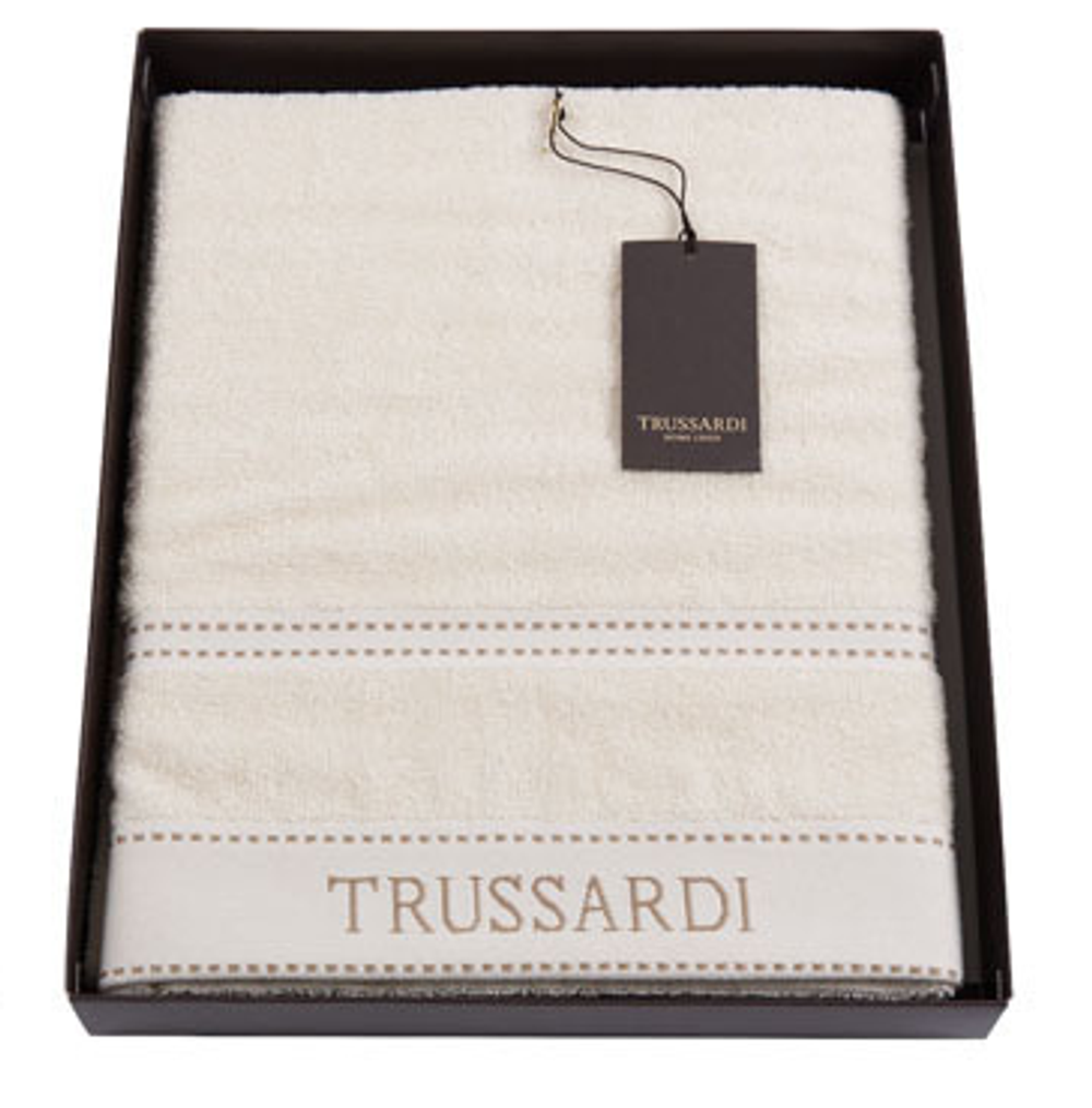 Комплект полотенец 2шт Trussardi Ribbon Avorio бежевое