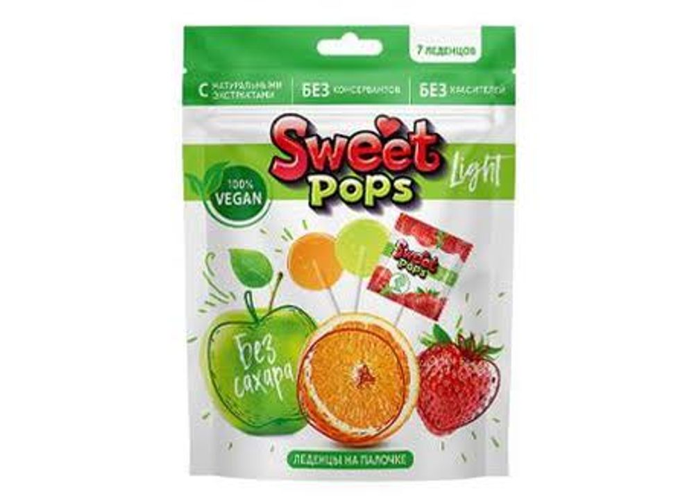 Карамель Сладкая сказка Sweet Pops Light без сахара 10г