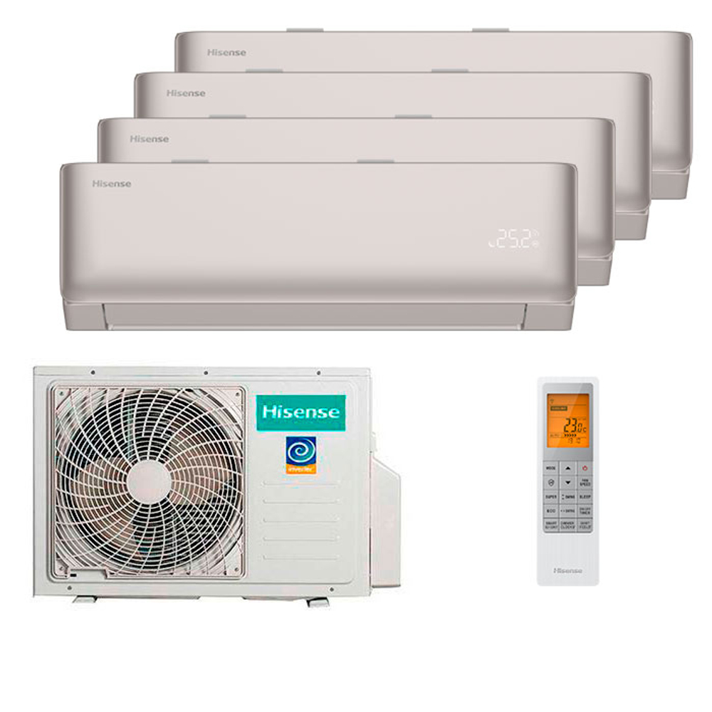Мультисплит система на 4 комнаты Hisense AMS-09UW4RYCHD00(C) x 4 / AMW4-27U4RJC